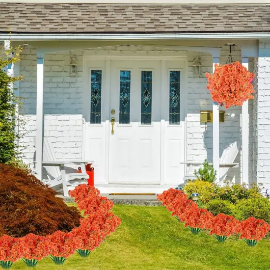 24 Pcs Artificial Flowers Outdoor Spring {4}