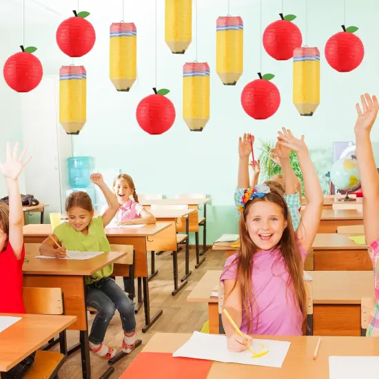 12 Pcs Back to School Decorations Pencil Apple {3}