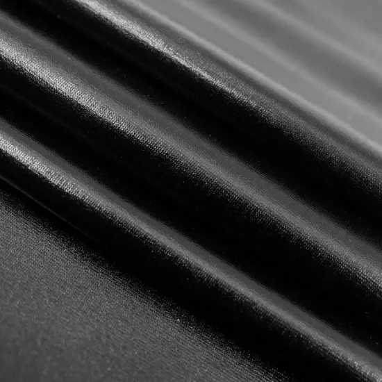 1 Yard Fantasy Foil Polyester Spandex Fabric 36" x 58/60" Black/Black {4}