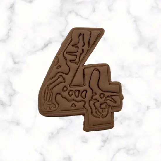 Dinosaur Number 4 Cookie Cutter and Stamp {2}