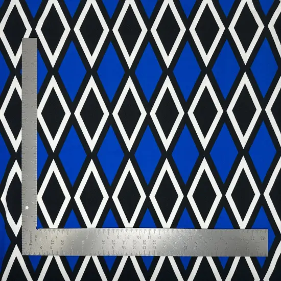 1 Yard Bold Liverpool Knit Geometric Fabric for Apparel, Crafts, and Accessories Width 58-60 Inches Yellow/Black/White {4}