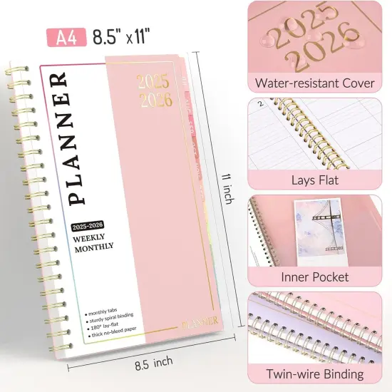 Teacher Planner 2025-2026, Forvencer Academic Planner -Pink {4}