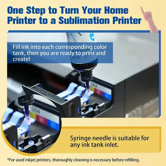 A-SUB Sublimation Bundle - Ink, 8.5x11 Paper & 2 Rolls Heat Tape {6}