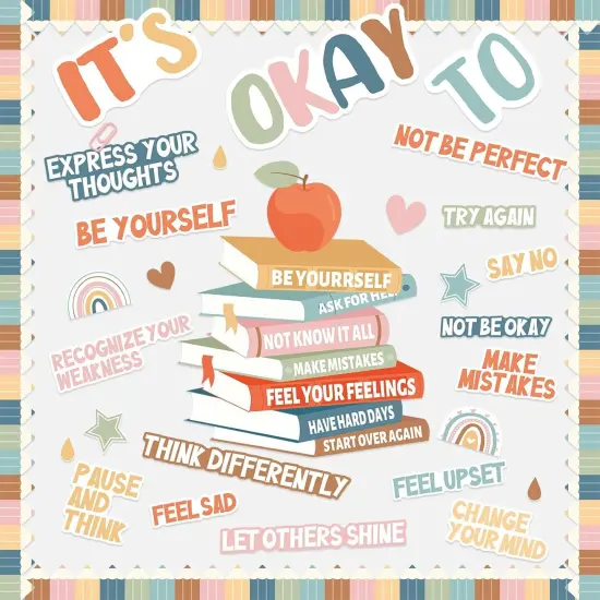 Boho Mental Health Bulletin Board Set {1}