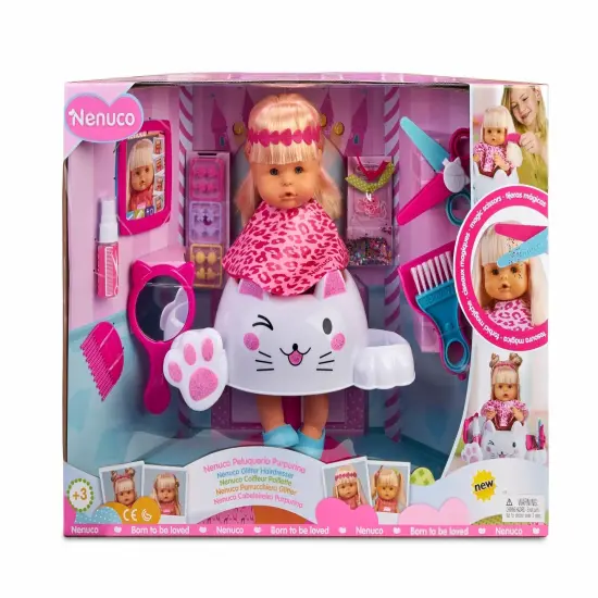 Nenuco Glitter Hairdresser Baby Doll Play Set {2}