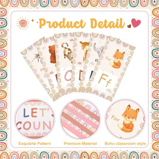 80 Pcs Alphabet Bulletin Board Educational Cards {2}