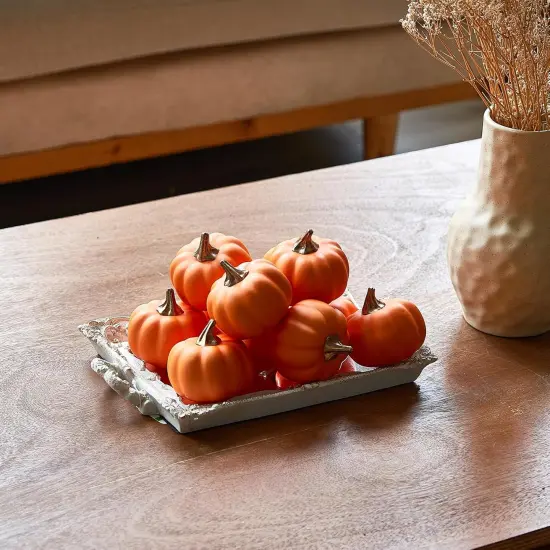 12 Artificial Fake Pumpkin Decor {5}