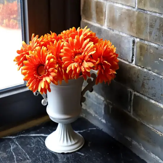 Artificial African Daisies Flowers - Orange {3}