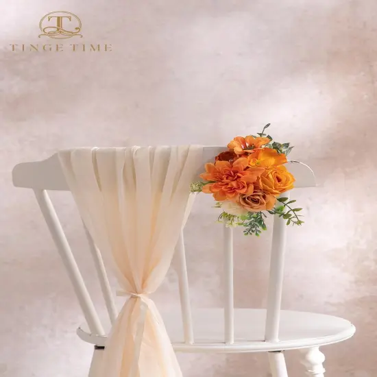 Burnt Orange Artificial Flowers {5}