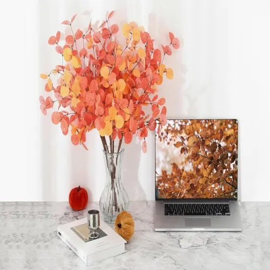 6 Pcs Fall Stems Eucalyptus {2}