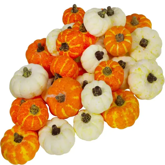 32 Pcs Assorted Mini Pumpkins Tabletop {1}