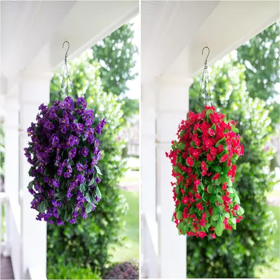Artificial Fake Hanging Flowers Plants for Outdoor {5}