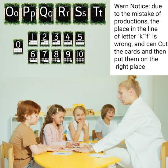 37 Pcs Boho Bulletin Board Letters ABC Alphabet 0-10 Number Cards (Greenery) {5}