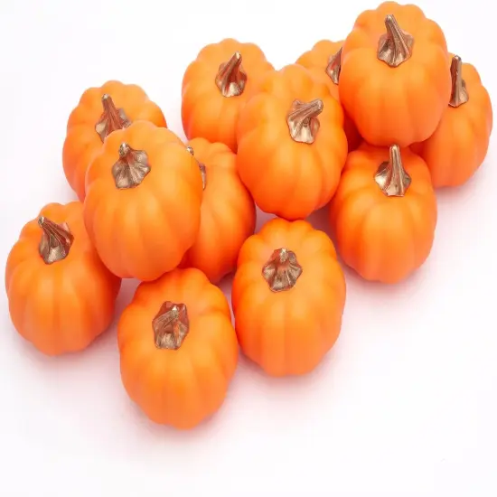 12 Artificial Fake Pumpkin Decor {1}