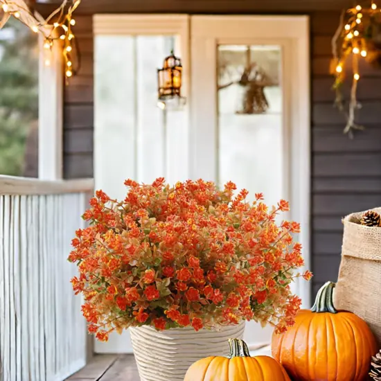 Fall Flowers Artificial for Decoration 8 Bunches {2}