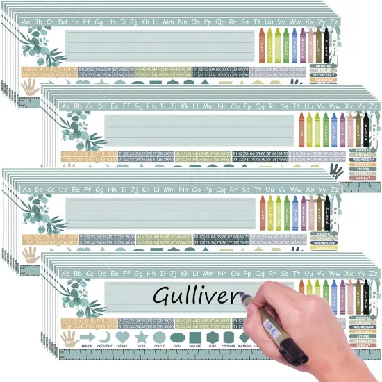 48Pcs Classroom Name Tags for Desk Nameplates with Numbers Chart {1}