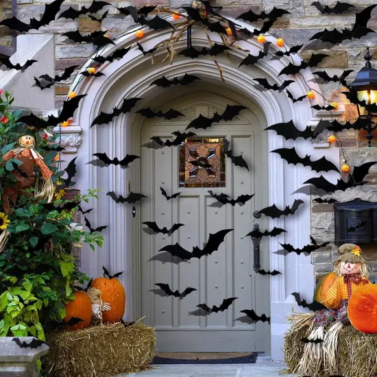 120PCS Halloween Bats Decoration {3}
