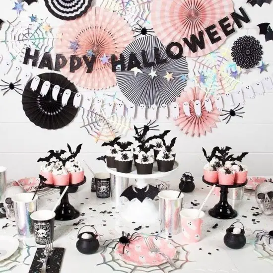 24 PCS Black Glitter Bat Cupcake Toppers {3}