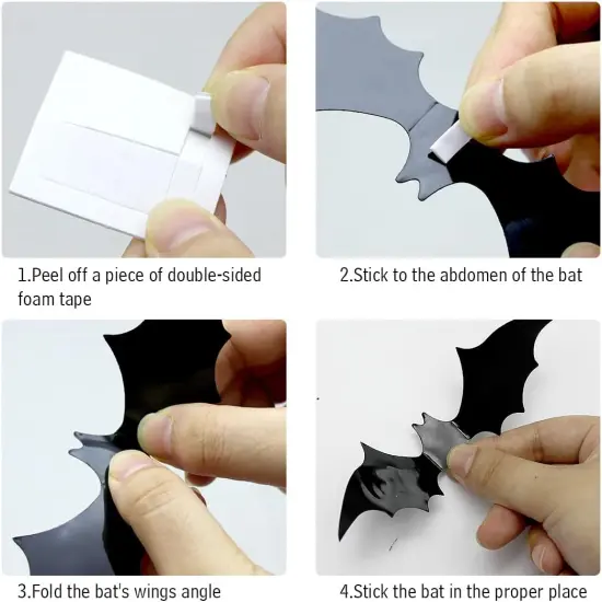 100 Pcs Bats Halloween Decoration {2}