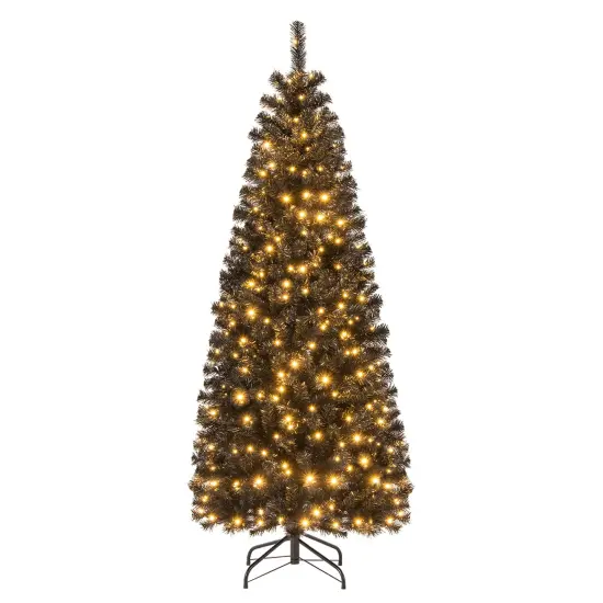 Costway 6 FT Artificial Halloween Tree with 618 Branch Tips 280 Warm White LED Lights {2}