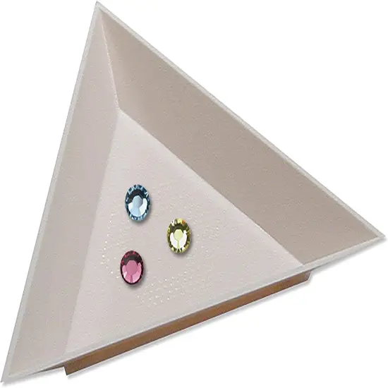 The Beadsmith Crystal FX Magical Tray, Plastic Sorting Tray, White Color, Organizer for Art, Beading, Nail Art, Rhinestones, gems, Diamond Paintings {4}