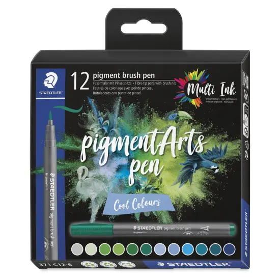 Staedtler Pigment Arts Brush Pens - Cool Colors, Set of 12 {1}