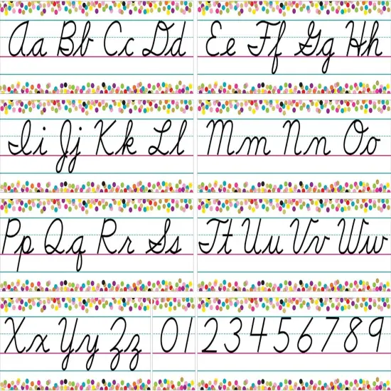 Confetti Cursive Writing Bulletin Board (TCR8764) {1}