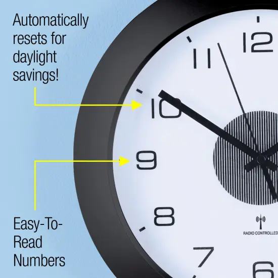 Collections Etc Split-second Precision Atomic Wall Clock With Light {7}
