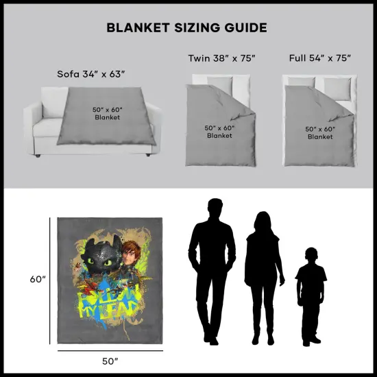 Universal How to Train Your Dragon Silk Touch Sherpa Throw Blanket Follow My Lead {6}