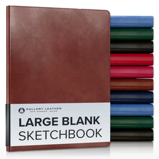 Large Blank Sketchbook by Gallery Leather - 9.75"x7.5" Acadia Tan {1}