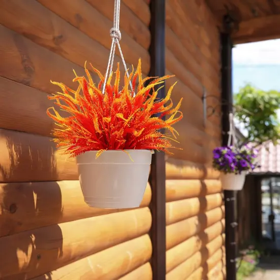 10 Bundles Artificial Pansy and Eucalyptus Flowers {2}