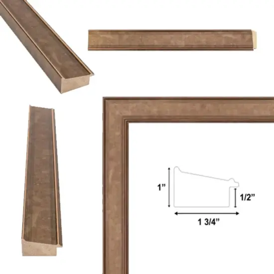 Modern Mocha Bronze Flat Picture Frame 22x22 frame {3}