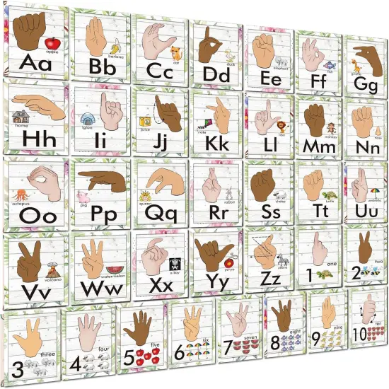 36 Pieces ASL Alphabet Line Bulletin Board Set {1}