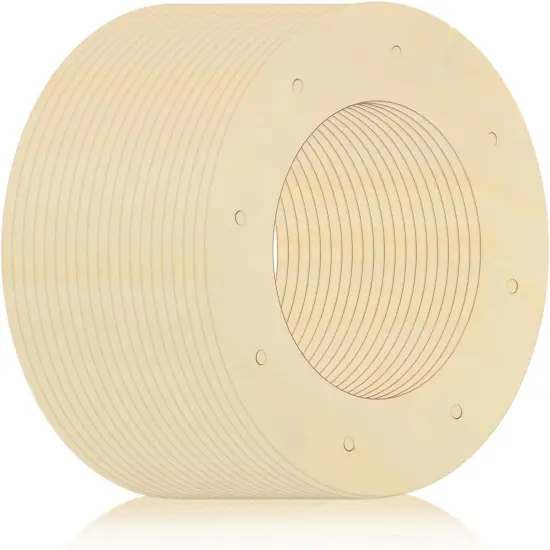 20PCS 10 Inch Wooden Wreath Frame, 2.5mm Thickness Wood Wreath Rings for Crafting, Unfinished Wooden Wreath Frame for DIY Beautiful Floral Arrangements, Home Decor, Christmas and Easter Crafts {1}