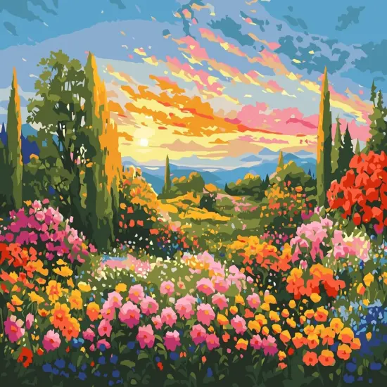 Paint By Numbers For Adults Beginners, Paint By Numbers Flowers,Flower Paint By Numbers Kit For Adults, Ink Style Flower Acrylic Pigment Drawing Paintwor, DIY Canvas Oil Painting Paint By Number {1}