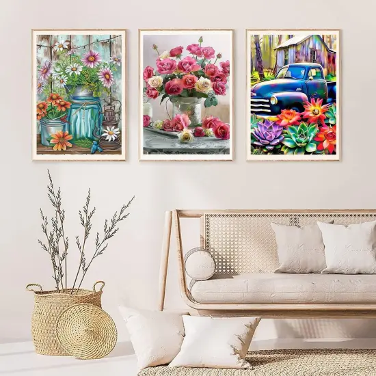 5D Diamond Painting Kits for Adults -Flower Diamond 11.8x15.7 Inches {5}