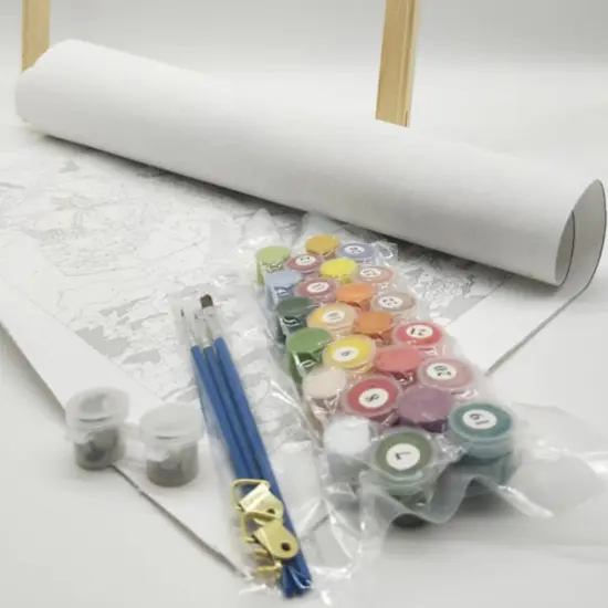 DIY Paint by Number for Adults Beginner Highland Yak Painting Numbers Paint Kits Canvas DIY Arts Crafts for Home Decor 16x20 Inch Without Frame {3}