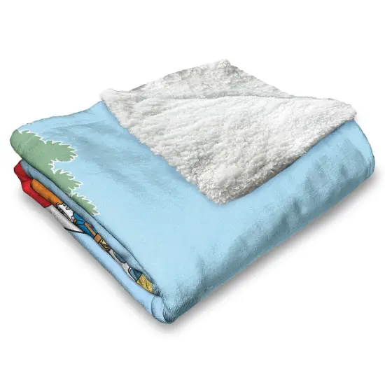 Smurfs Silk Touch Sherpa Throw Blanket Classic Village {4}