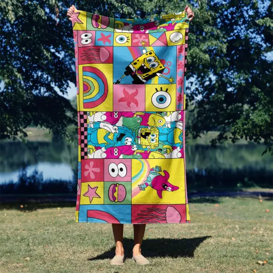 Nickelodeon Spongebob Squarepants Beach Towel Colorful sb {4}