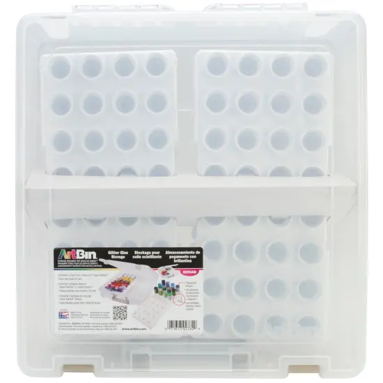 ArtBin Super Satchel W/Glitter Glue Trays-15"X14"X3.5" Translucent {3}