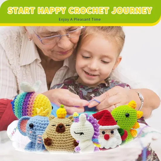 6Pcs Crochet Animal Kits For Beginners {4}