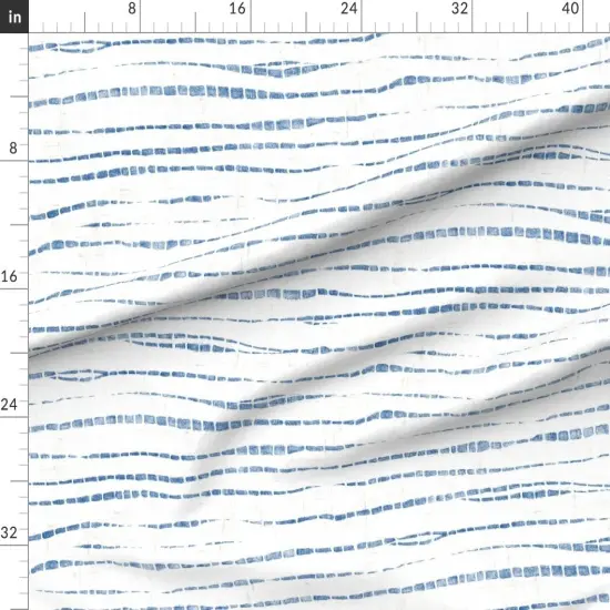 Various Fabrics by the Yard or Fat Quarter Stripes Xl Indigo Custom Printed Fabric by Spoonflower {1}