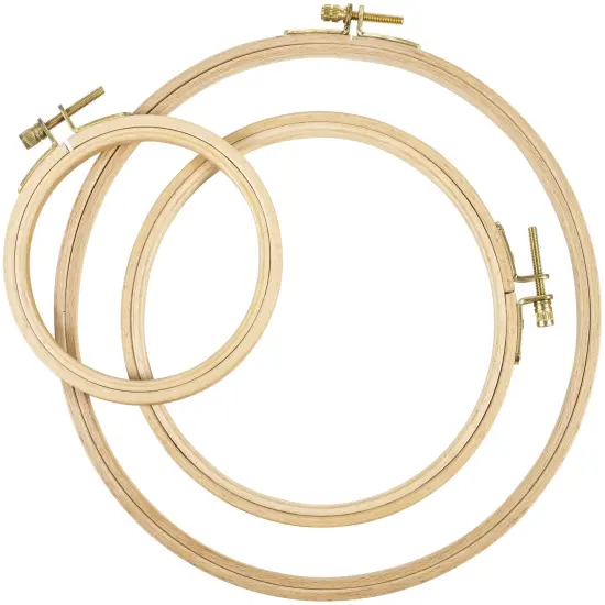 Frank A. Edmunds Beechwood Embroidery Hoop Set 3/Pkg-4", 6" & 8" {3}
