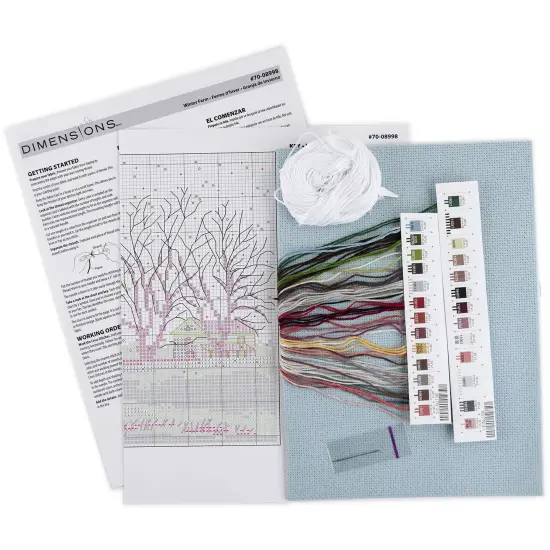 Dimensions Counted Cross Stitch Kit 18"X6"-Winter Farm {3}