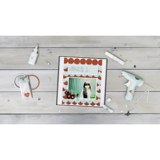 Sticky Thumb Cordless Mini Hot Glue Gun-Blue {3}