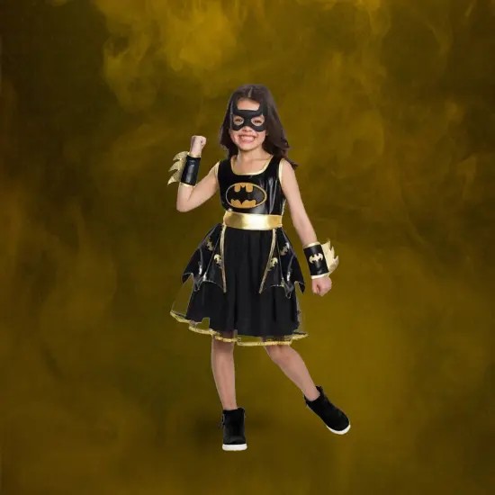Rubies Girls Batgirl Tutu Dress Kids Halloween Costume - Large 10-12 Black {4}