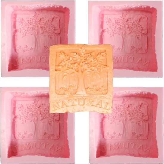 Flowers Silicone Soap Mold - (4PCS Tree) {1}
