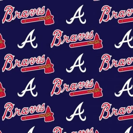 Licensed MLB Atlanta Braves Cotton 6631-B Fabric by the Yard {1}