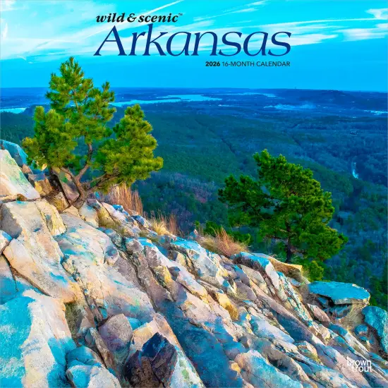 Arkansas Wild & Scenic | 2026 12 x 24 Inch (Hanging) Monthly Square Wall Calendar | Plastic-Free {1}