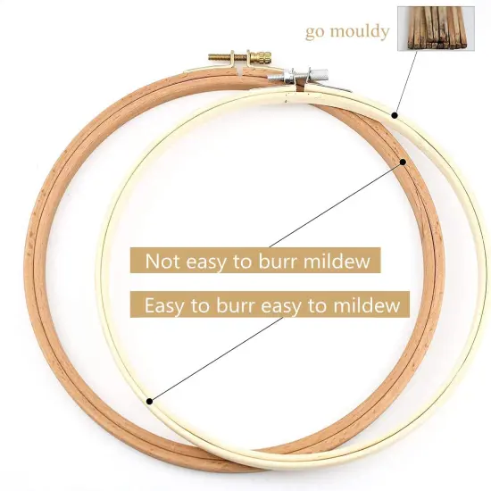 Wooden 9Inch Embroidery Hoops,2 Pieces Natural Beech Wood Embroidery Frame, Decorative Hanging Cross Stitch Hoops Frames for Christmas Embroidery Supplies {2}